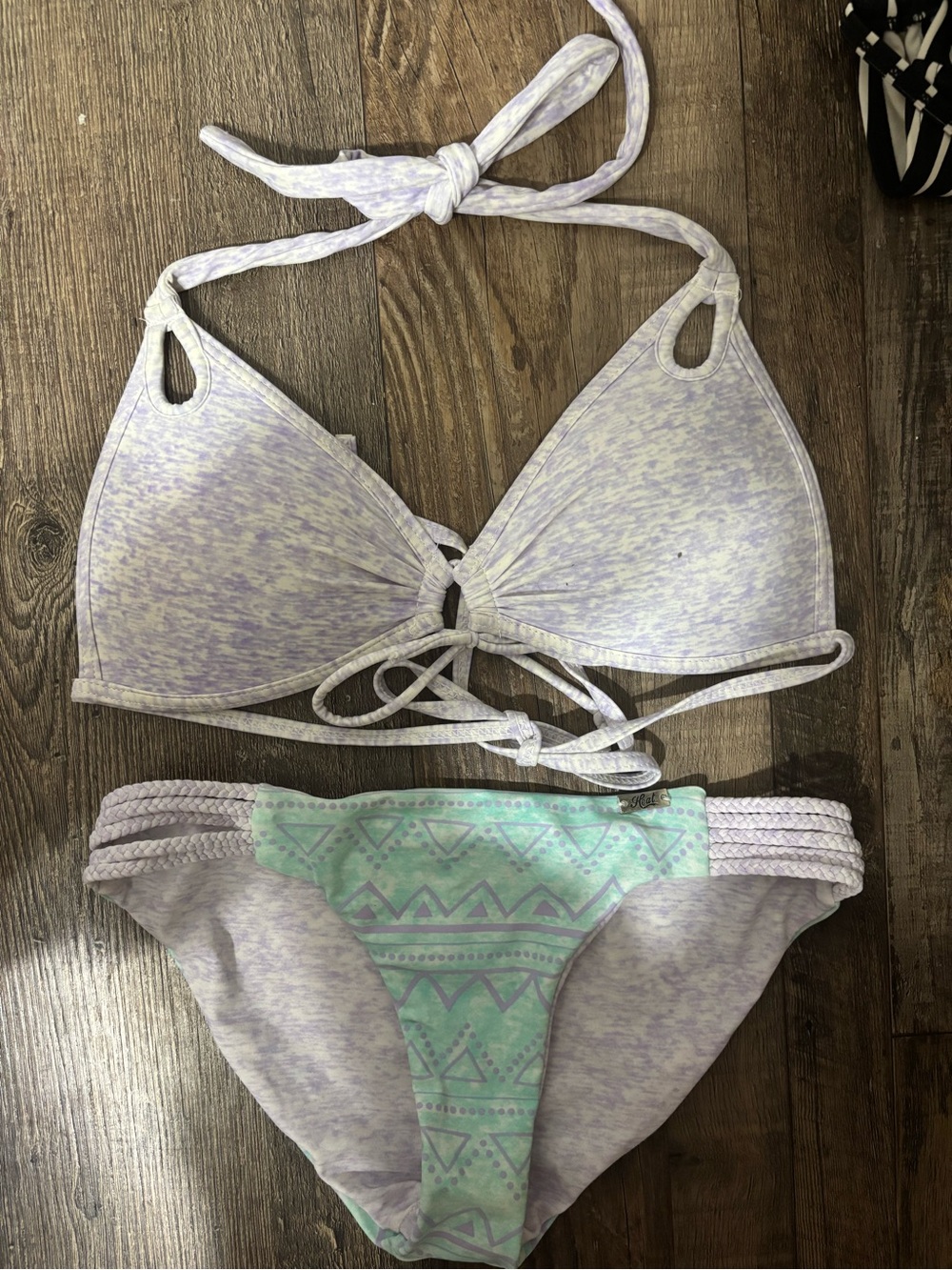 Lavender & Mint Triangle Bikini Set